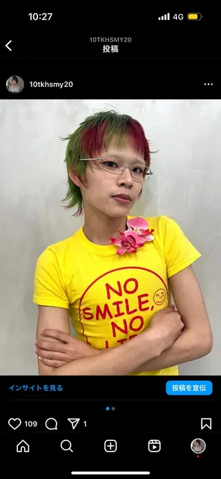 ショート カラー ヘアアレンジ メンズ MIYU/ニュアンス /ケアブリーチカラーのヘアスタイル