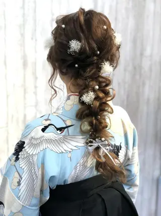 ロング カラー パーマ ヘアアレンジ キッズ ネイル HIME. ＊*ヒメドットのヘアスタイル