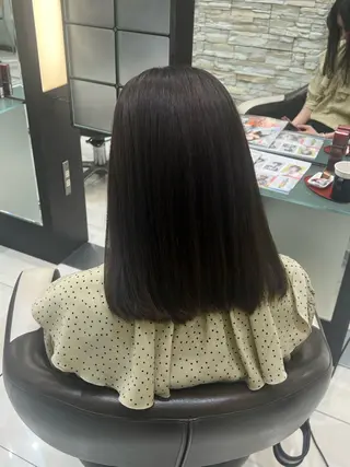 ミディアム ハイトーン/うる艶 カラー Mioのヘアスタイル