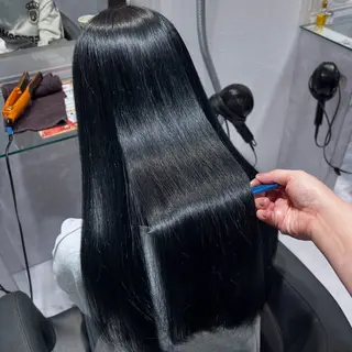 セミロング カラー ヘアアレンジ メンズ 🦋重くない暗髪🦋 Hana🦋のヘアスタイル