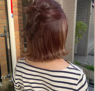ミディアム カラー stylist店長 岡本真依のヘアスタイル