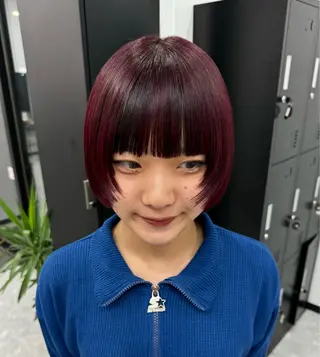 ショート カラー 𝘀𝗮𝗲 ⑅*/ 艶髪/ショートボブのヘアスタイル
