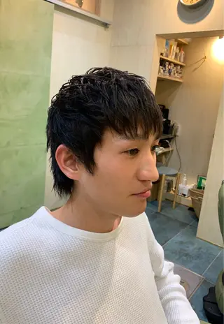 ミディアム メンズ メンズカット/パーマ 福島区SOSOのヘアスタイル