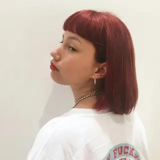 ショート カラー ホリウチ ユキエのヘアスタイル