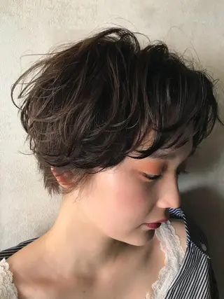 ショート メンズ/パーマ /レディース髪質改善のヘアスタイル
