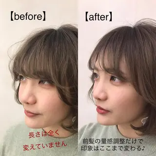 ミディアム カラー パーマ 【広尾/恵比寿】 カットカラーのヘアスタイル