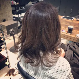 ミディアム カラー パーマ 髪質改善🌈縮毛矯正 荻原　達矢のヘアスタイル