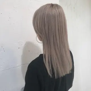 セミロング カラー ヘアアレンジ ブリーチ　ハイトーン 特化🌈フジタハルキのヘアスタイル