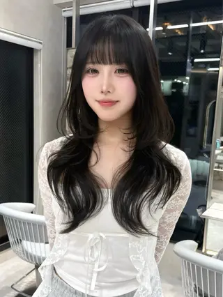 セミロング カラー ヘアアレンジ fumika🎀 ベージュのヘアスタイル