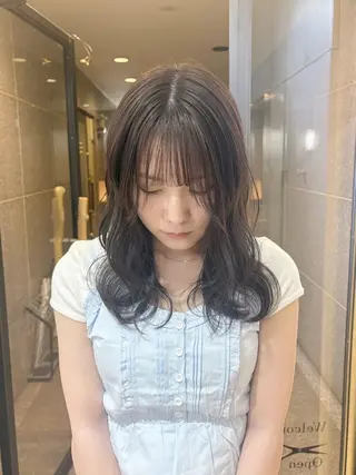 ミディアム カラー RINO/似合わせ /女性専用𖧷のヘアスタイル