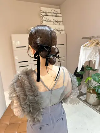 ロング Hug👩🏼‍🦱 警固HIBIOのヘアスタイル