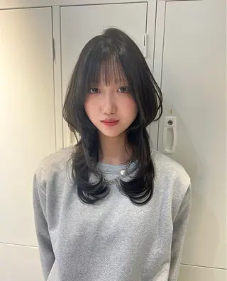 ロング ブリーチ/ウルフ ハッシュカット/石山のヘアスタイル