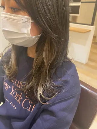 ミディアム カラー パーソナルカラー lapiax阿部のヘアスタイル