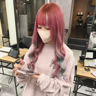 ロング カラー ショート/ウルフ カットモデル募集のヘアスタイル