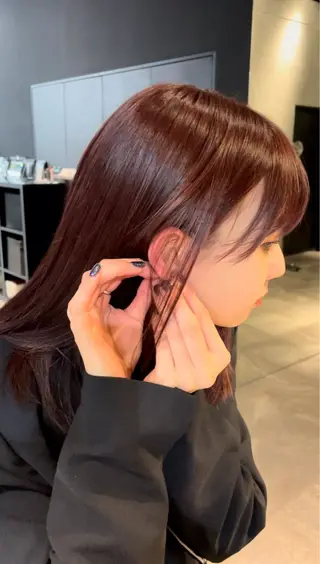 ミディアム カラー レイヤー🩰顔まわり /透明感/kanaのヘアスタイル