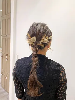 ロング ヘアアレンジ シールエクステ横浜 🐏☁️miminaのヘアスタイル