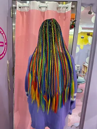 ロング ヘアアレンジ ♮やっしー♮ 🌈派手髪🌈のヘアスタイル