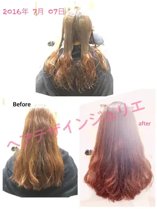 セミロング ロング パーマ ツヤ髪専門美容師 桑原 和誠のヘアスタイル