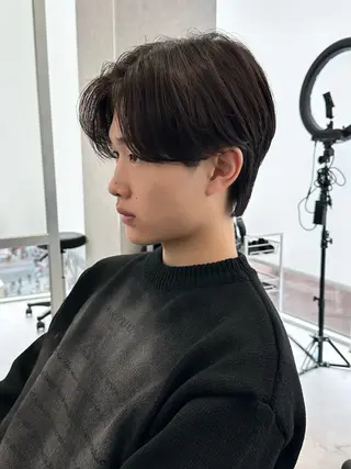 ショート メンズ かのん/メンズ毛流れ 特化/曲がる縮毛矯正のヘアスタイル