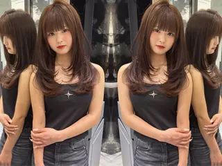 ロング カラー 透明感カラー×ケア ブリーチTakeruのヘアスタイル