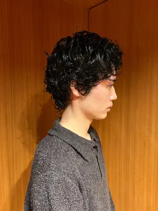 ショート パーマ メンズ 平尾薬院メンズカット FLICK/パーマのヘアスタイル