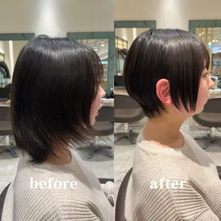 ショート レイヤー/似合わせ カット横川夕華🫧のヘアスタイル