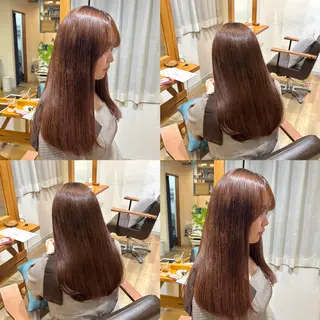 ロング カラー RINNO🌷透明感 カラー/縮毛矯正のヘアスタイル