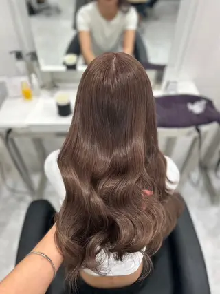 セミロング カラー 渋谷人気1位✨カラー 縮毛、髪質改善のヘアスタイル