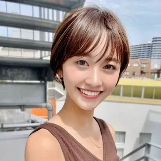 ショート カラー 白髪ぼかし特化 三澤はるかのヘアスタイル