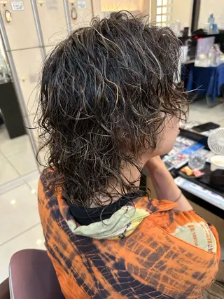 パーマ 内田温子大人女性 ハイライト、ボブのヘアスタイル