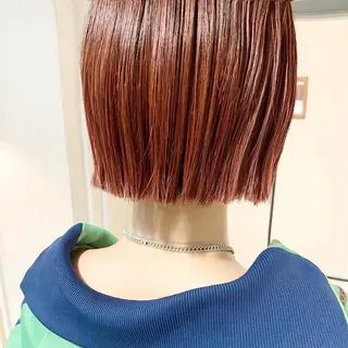 ミディアム カラー 🤎ono/ 切りっぱなしボブ🤎のヘアスタイル