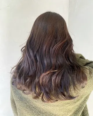 ロング カラー 新宿/韓国ヘア/ 髪質改善ストレートのヘアスタイル