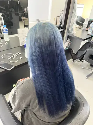 ロング カラー 諸岡 玲のヘアスタイル