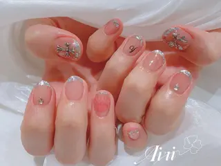 ネイル ネイルサロンAiri 長さ出し·シンプルのネイルデザイン