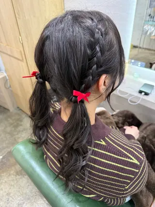 ロング ヘアアレンジ 縮毛矯正/ /関内/あべももこのヘアスタイル
