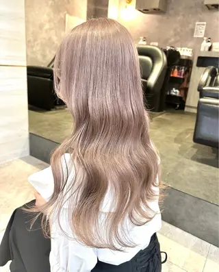 ロング カラー パーマ ヘアアレンジ メンズ 🌱巴結生🌿大宮 ☁️ミルクティーのヘアスタイル