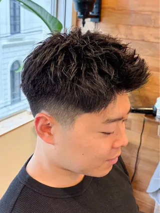 ショート パーマ メンズ 三宮メンズカット ヨシイッキのヘアスタイル