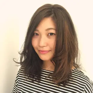 ミディアム セミロング カラー パーマ 【白髪ぼかし 専門GBG】自由が丘のヘアスタイル