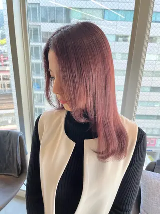 セミロング カラー 🏅EIGHT難波/ 【店長】タモツのヘアスタイル