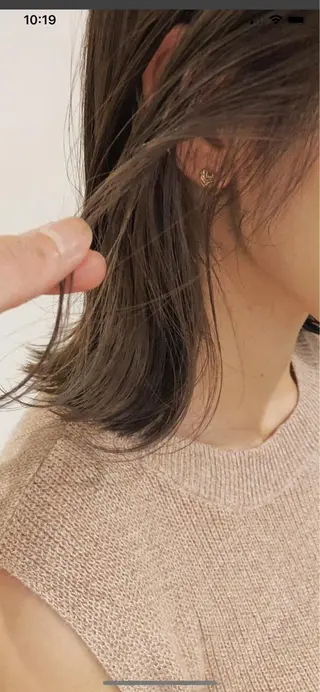 ミディアム カラー 艶カラー　宮﨑 蒼のヘアスタイル