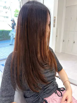 ロング 韓国風レイヤーカット ✨平野志織のヘアスタイル