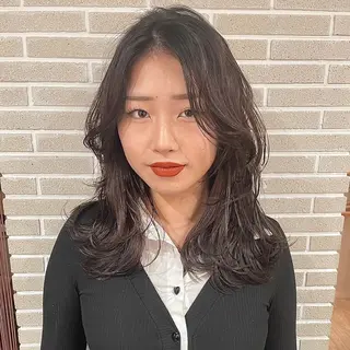 セミロング 大人可愛い/レイヤー /ブリーチ/溝口誠二のヘアスタイル