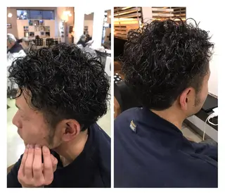 ショート パーマ ヘアアレンジ 烏山 達也のヘアスタイル