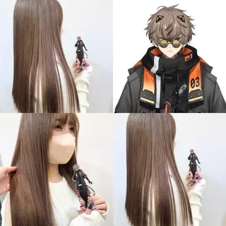 ロング 推しカラー✨ オタク美容師ユウカのヘアスタイル