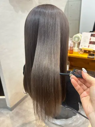 セミロング カラー 韓国ヘア🇰🇷船橋 髪質改善/上野愛果のヘアスタイル