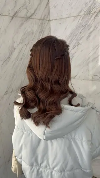 セミロング 韓国風ヘア さらのヘアスタイル