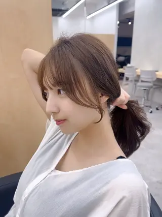 セミロング 🪞上品で可愛い韓国 ヘア🪞Rikutoのヘアスタイル