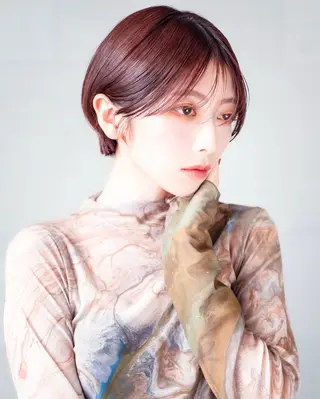 ショート ハイライト/レイヤー 池袋/yumeのヘアスタイル