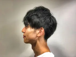 ショート カラー パーマ メンズ 美髪矯正 Rioのヘアスタイル