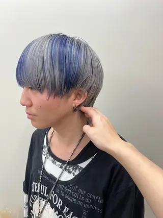 ショート カラー メンズ ハイトーンカラー/ さらさのヘアスタイル